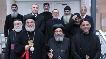 لقاء روحي بين نيافة الأنبا ديسقورس ووفد الكنيسة السريانية لقاء روحي بين نيافة الأنبا ديسقورس ووفد الكنيسة السريانية