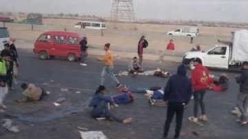 إصابة 23 شخصا في انقلاب ربع نقل بالعاشر من رمضان .. وفتح تحقيق عاجل