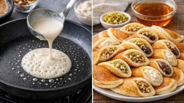 سر عجينة القطايف بدون مسامات واسعة