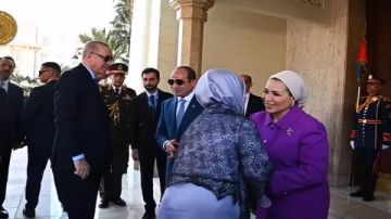 الرئيس السيسي والسيدة قرينته يستقبلان أردوغان وزوجته