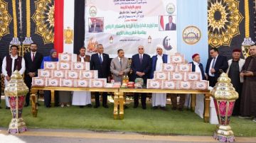 بمناسبة رمضان.. 2000 كرتونة مواد غذائية هدية من وزارة الزراعة لأهالي مطروح