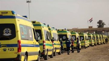 تصطف مئات الشاحنات الإنسانية أمام معبر رفح لتلبية احتياجات غزة فيديو