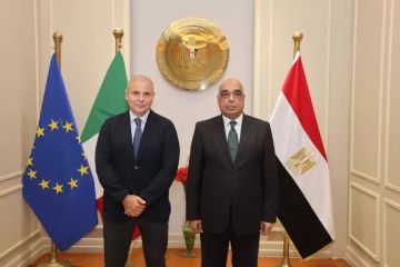 وزير العدل يستقبل سفير دولة إيطاليا بالقاهرة