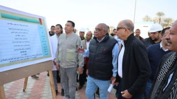 محافظ المنيا يتفقد بدء التشغيل التجريبي لمحطة مياه العدوة 