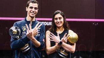 وزير الرياضة يهنئ الشربيني وعسل عقب تتويجهما ببطولة ويندي للاسكواش وزير الرياضة يهنئ الشربيني وعسل عقب تتويجهما ببطولة ويندي للاسكواش