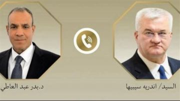 وزير الخارجية يبحث مع نظيره الاوكراني العلاقات الثنائية وتطورات الأزمة في بلاده