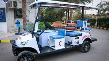 نادي الزهور يقدم أول جولف كار إسعاف مجهز