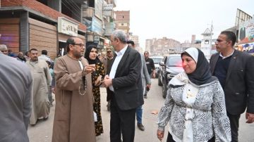 محافظ الغربية يتابع إزالة حديقة قطور القديمة لاستكمال محور مصرف الزهار