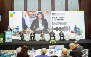 المشاط تشارك بمؤتمر لتعزيز الشراكة بين البنك الدولي واتحاد مقاولي التشييد