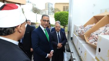 محافظ الجيزة يشهد تسلم 4 أطنان لحوم دفعة جديدة من صكوك الإطعام 