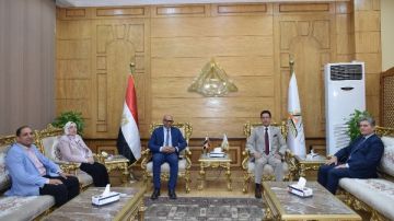 رئيس جامعة بنها يستقبل مدير قطاع التعليم بشركة ميكروسوفت بشمال أفريقيا