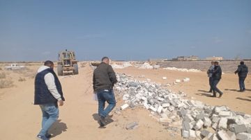 إزالة التعديات على أراضي الدولة بالعلمين الجديدة