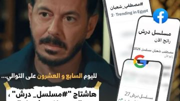 مصطفى شعبان يواصل التربع على قائمة المشاهدات بعد عرض الحلقة 27 من مسلسل درش