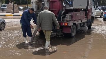 مياه الشرب بالجيزة: تعامل فوري لسحب تجمعات مياه الأمطار
