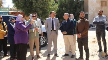 محافظ الوادي الجديد تتابع أعمال إنشاء مدرسة المتفوقين STEM بالخارجة