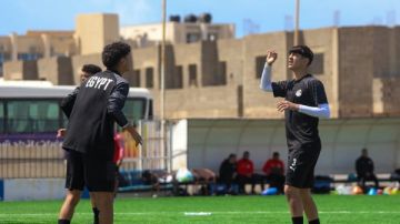 منتخب الناشئين يختتم تدريباته لمواجهة المغرب.. ودرويش يحفز اللاعبين
