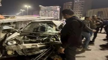 لحظات رعب على دائري المريوطية بعد حادث تصادم عنيف