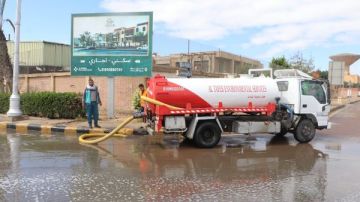 المدن الجديدة تكثف جهود مجابهة مياه الأمطار وموجة الطقس السيئ..صور