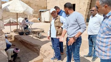 جولات ميدانية لمدير آثار الأقصر تكشف استمرار أعمال الترميم والتوثيق بمعبد مدينة هابو