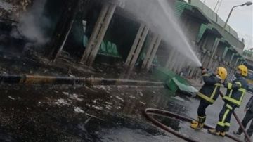 الحماية المدنية تسيطر على حريق داخل موقف عبد المنعم رياض