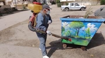 استمرار أعمال المكافحة المتكاملة بمدن دمياط