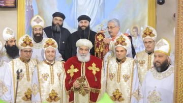 فرحة كهنوتية جديدة في إيبارشية المنوفية بسيامة أربعة شمامسة كهنة