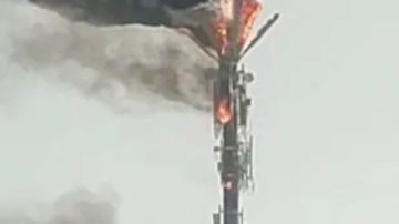 السيطرة على حريق برج تقوية شبكة محمول بالشيخ زايد دون إصابات