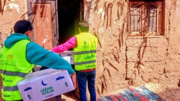 أورمان الشرقية: توزيع 318 كرتونة على المستحقين