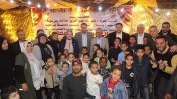 محافظ بني سويف يشارك في حفل إفطار جماعي للأطفال الأيتام والمسنين بالمؤسسات الاجتماعية