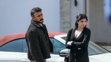 سارة بركة وأحمد العوضي في صور حصرية من الكواليس مسلسل علي كلاي