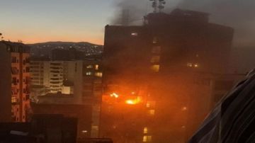 غارة إسرائيلية على شقة فى مبنى سكنى بمنطقة عائشة بكار في بيروت