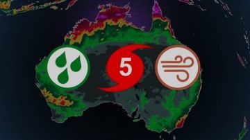 إعصار ناريل يقترب من أستراليا بقوة الفئة الخامسة ورياح تتجاوز 300 كم ساعة