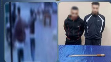 القبض على المتهمين بحمل أسلحة بيضاء وتهديد صاحب معرض بالجيزة