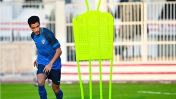 عمر جابر يؤدى تدريبات تأهيلية استعدادا لمباراة الاتحاد السكندري