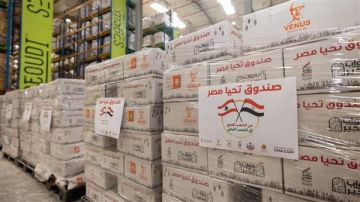 مصر ترسل نحو 1000 طن من المساعدات الإغاثية العاجلة إلى لبنان (صور)