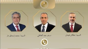 وزير الخارجية يبحث مع نظيريه الباكستاني والتركي التطورات الإقليمية وجهود خفض التصعيد