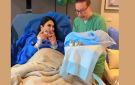 من المستشفى.. أول ظهور لـ سالي عبد السلام برفقة مولودها - eg