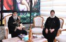 البابا تواضروس يستقبل الأنبا أغابيوس بدير الأنبا بيشوي بوادي النطرون