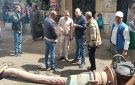نائب محافظ الجيزة يتفقد موقع هبوط أرضي ناتج عن كسر بخط انحدار الصرف الصحي بمنطقة كوبري الصفيرة بأوسيم