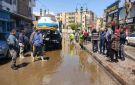 إزالة تجمعات مياه الأمطار بشوارع المنيا لتيسير الحركة المرورية