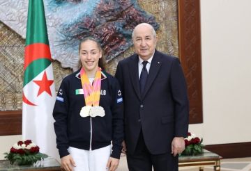 رئيس الجزائر يهنئ البطلة كيليا نمور عقب تألقها في مصر