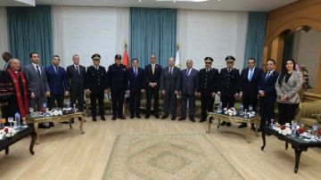 المحافظ يستقبل مدير أمن الجيزة والوفد المرافق للتهنئة بالعيد القومي للمحافظة