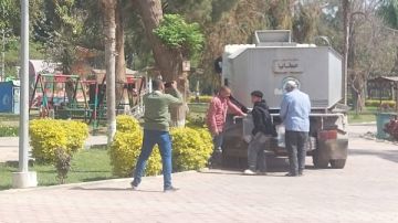 الدفع بسيارات مياه نقية بحدائق القناطر الخيرية لخدمة المواطنين باحتفالات أعياد الربيع .. صور