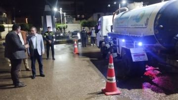 محافظ المنوفية يتابع جهود شفط مياه الأمطار والتعامل مع موجة الطقس السيئ.. صور