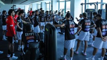 منتخب مصر يخوض تدريبا صباحيا في الجيم استعدادا لودية روسيا منتخب مصر يخوض تدريبا صباحيا في الجيم استعدادا لودية روسيا