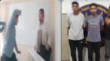 القبض على 3 طلاب تعدوا بالضرب على مدرس في القليوبية