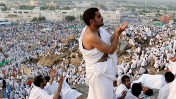 حجاج بيت الله الحرام يودون الركن الاعظم بالوقوف بعرفات حجاج بيت الله الحرام يودون الركن الاعظم بالوقوف بعرفات