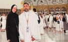 لحظات روحانية.. درة وزوجها يؤديان فريضة الحج