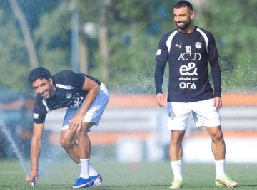 منتخب مصر يخوض تدريبه الرئيسي باستاد هانتينغتون بانك استعدادا لودية البرازيل