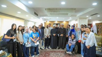البحوث الإسلامية يستقبل وفدا من طلاب الجامعة الأمريكية تفاصيل البحوث الإسلامية يستقبل وفدا من طلاب الجامعة الأمريكية تفاصيل